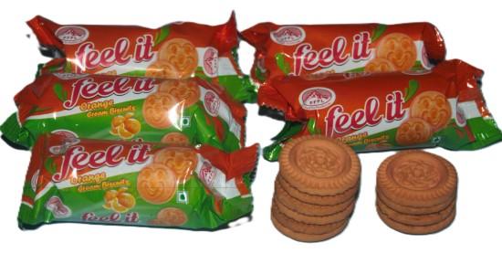 Cream biscuit each 25gm pack of 12pc