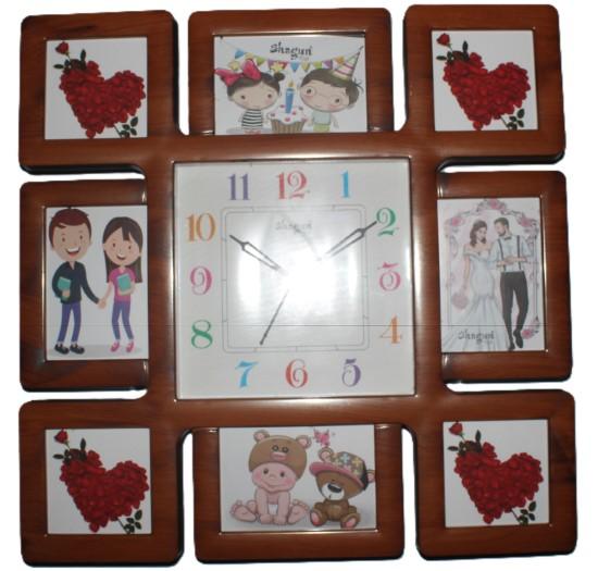 🎁 Photo Frame with Watch – 8 Photos