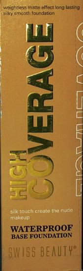 Swiss Beauty High Coverage Waterproof Base Foundation – Shade 01 - 40ml