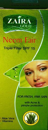 Zaira Neem fair sunscreen cream- 60ml