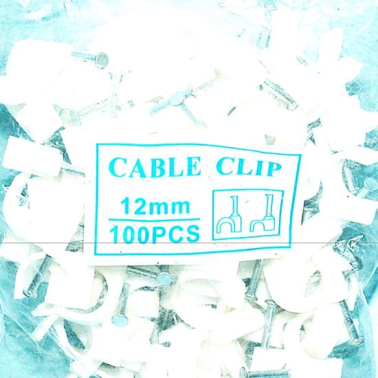 📎 12mm Cable Clip – 100pc