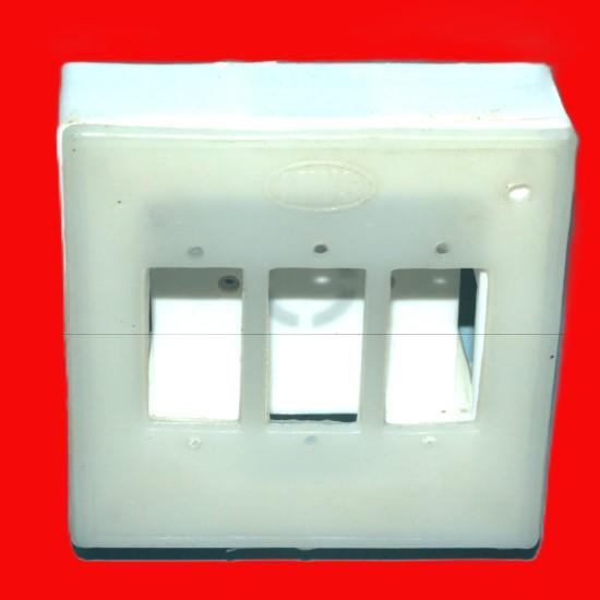 🔌 4×4 Inch PVC Electrical Box + Plate – Durable & Safe