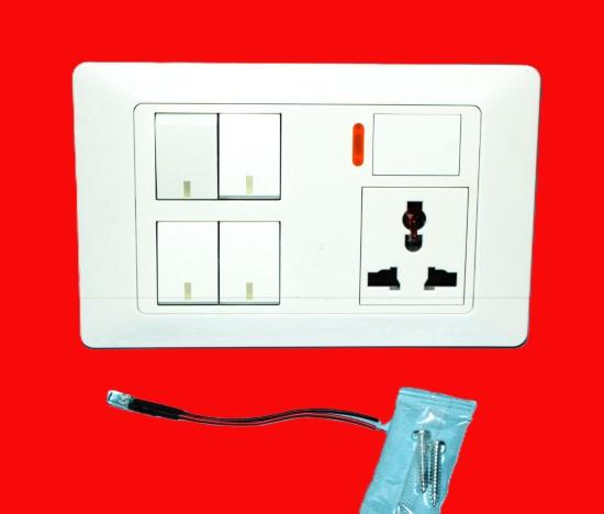 🔌 4-Switch & Socket Board – Safe & Durable