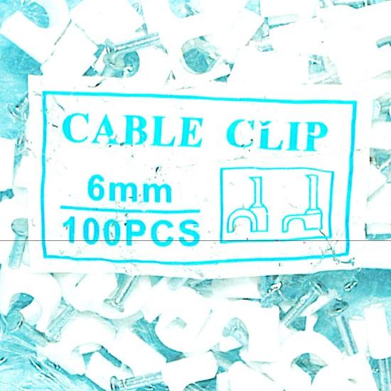 📎 6mm Cable Clip – 100pc