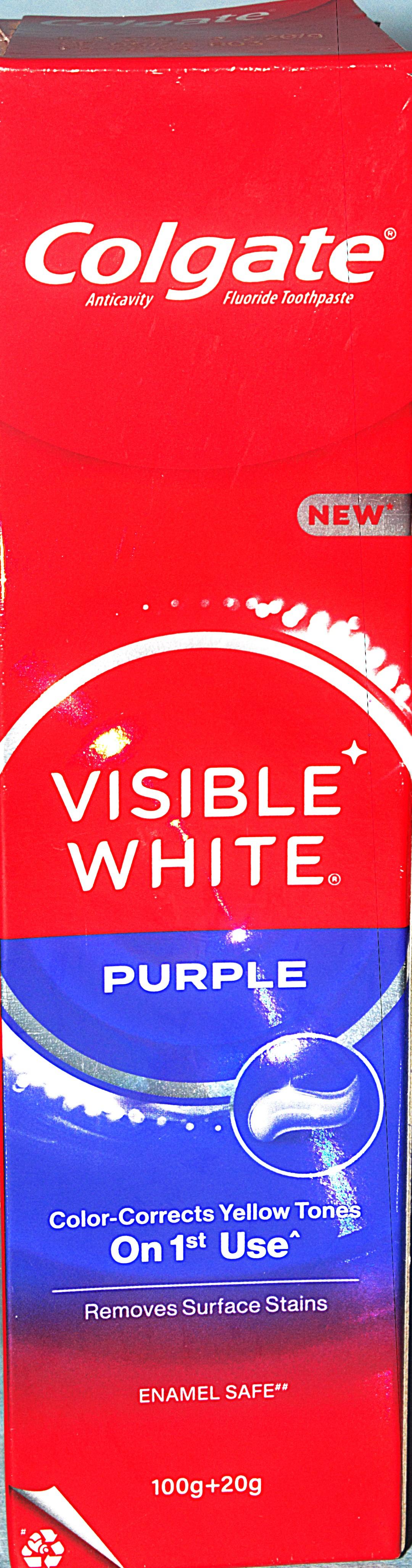 colgate toothpaste visible white - 100g+20g